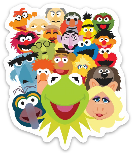 Muppets/Sesame Street likeness magnet -Kermit -Gonzo -Oscar -Count -Miss Piggy