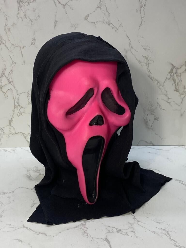 Fun World Scream Fantastic Faces Florescent Pink Ghost Face Mask