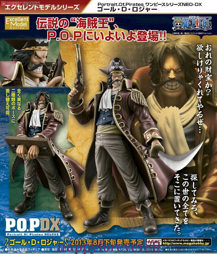 genuine Megahouse MH One piece P.O.P Gol·D·Roger Collector PVC Limited Figure