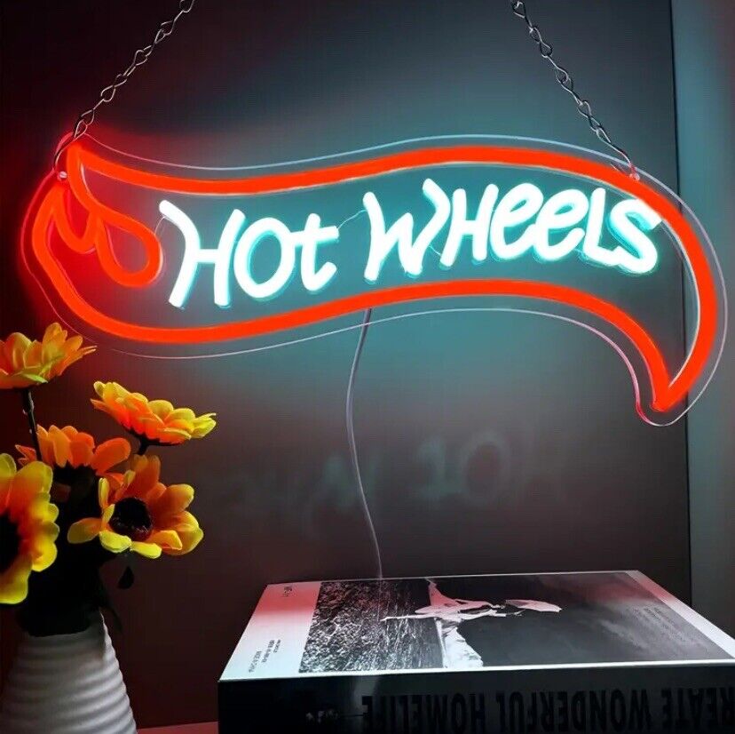 New Bright Hot Wheels Neon Led Sign For Wall Decoration