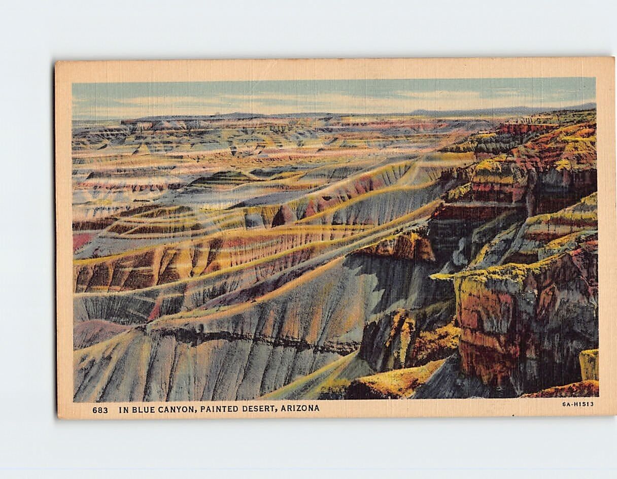 Postcard In Blue Canyon Painted Desert Arizona USA