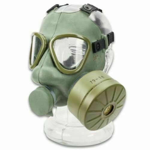 Serbian Military M1 Gas Mask Full Face Adult NBC With 60mm Filter Green NATO M59