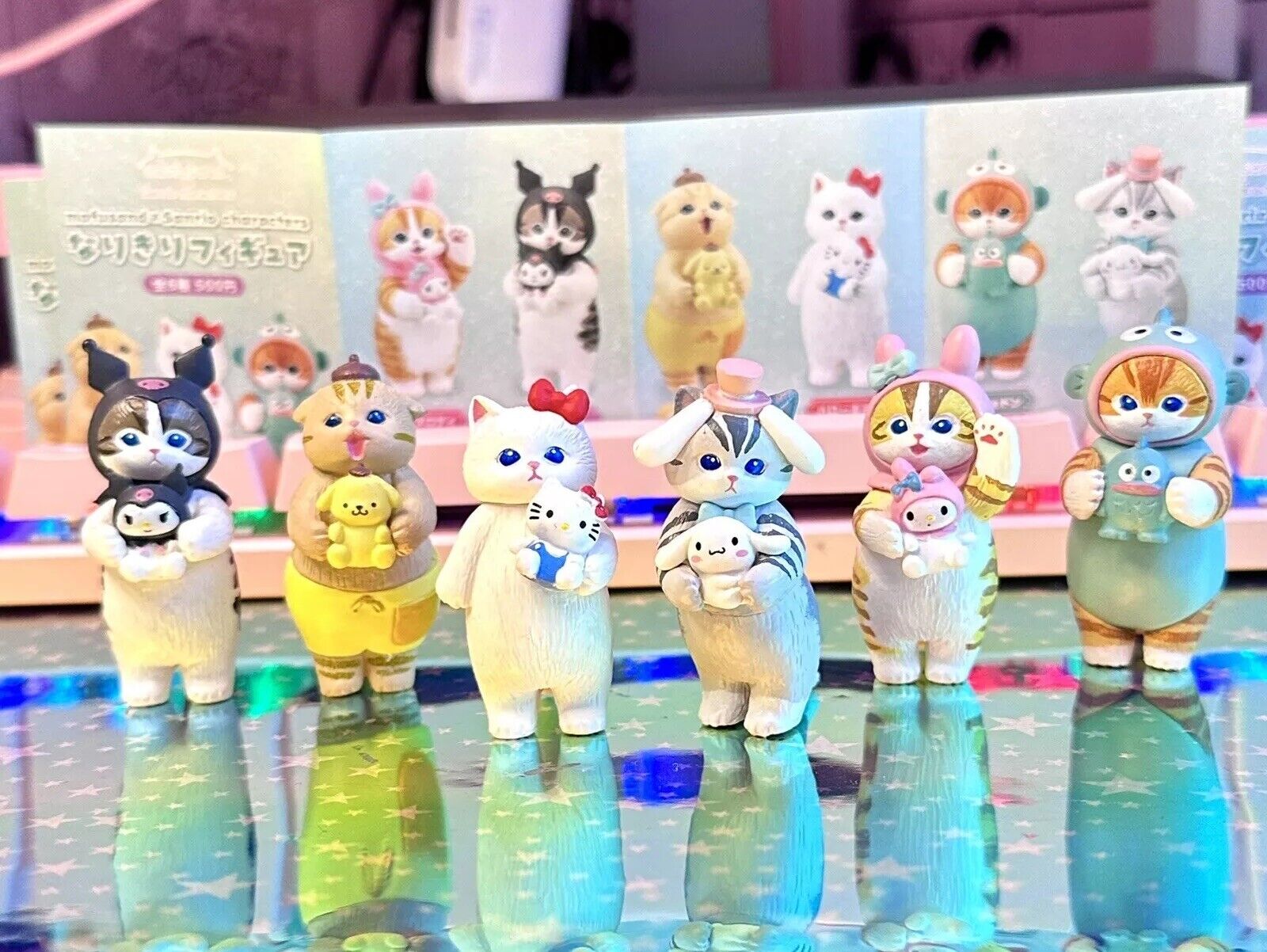 Mofusand x Sanrio Characters Capsule Toy Figure Complete Set of 6 Gacha