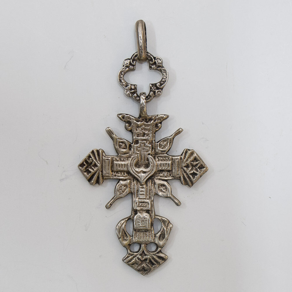 Big Russian Silver Cross, 17th century, Oldbelievers 