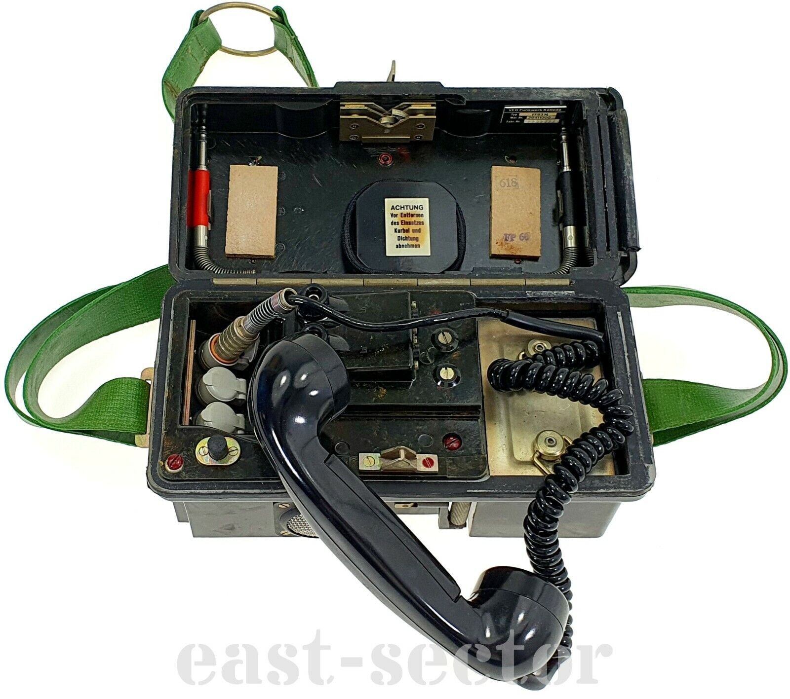 Military Vintage Field Bakelit Phone Telephone VEB FF63M German Army DDR Radio
