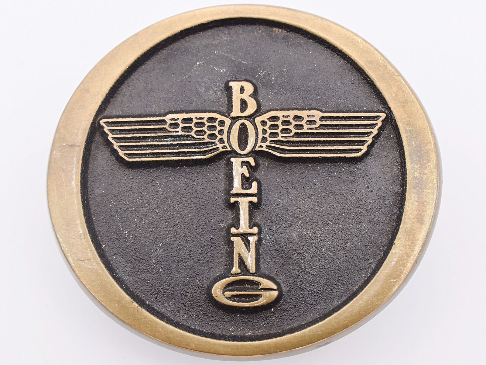 Boeing Airplane Company Solid Brass Vintage Belt Buckle