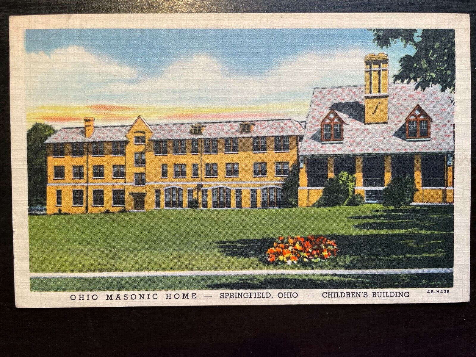 Vintage Postcard 1944 Ohio Masonic Home Children\'s Building Springfield Ohio OH