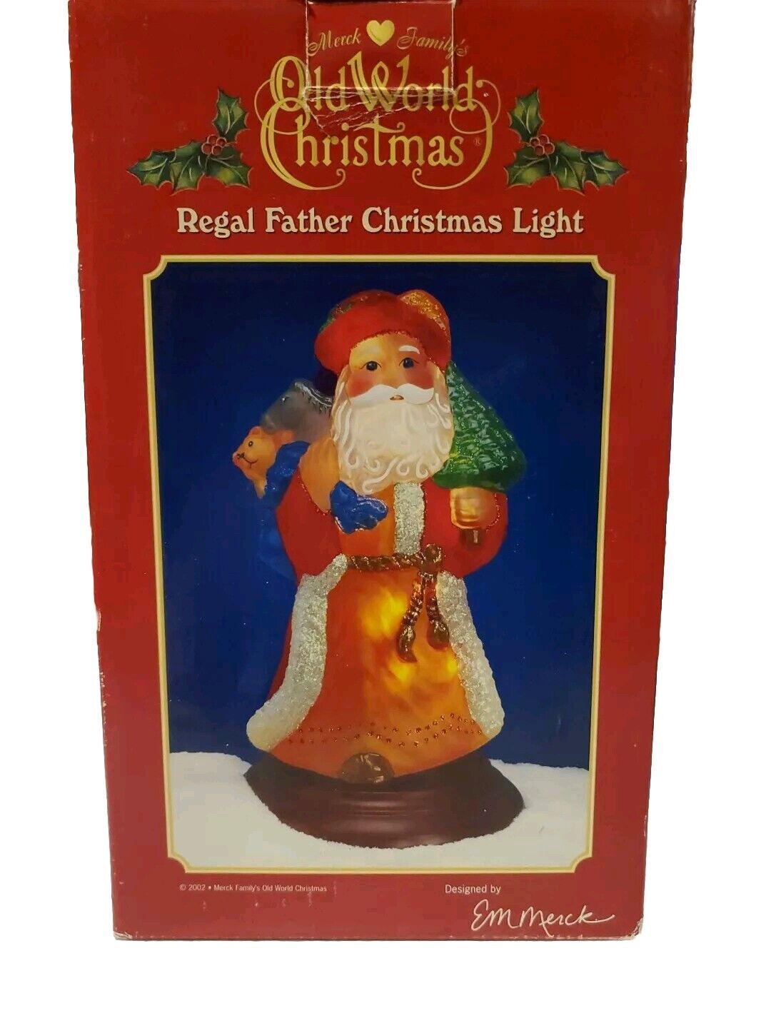 OLD WORLD CHRISTMAS REGAL FATHER CHRISTMAS LIGHT Year 2002 Ex. Condition OrigBOX