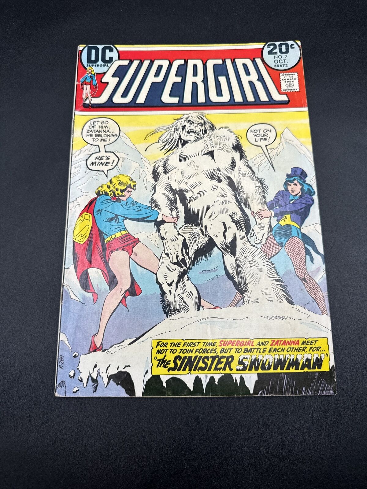 Supergirl Comic Book #7 1st Supergirl and Zatanna Team-Up - Key - 1972 DC Comics