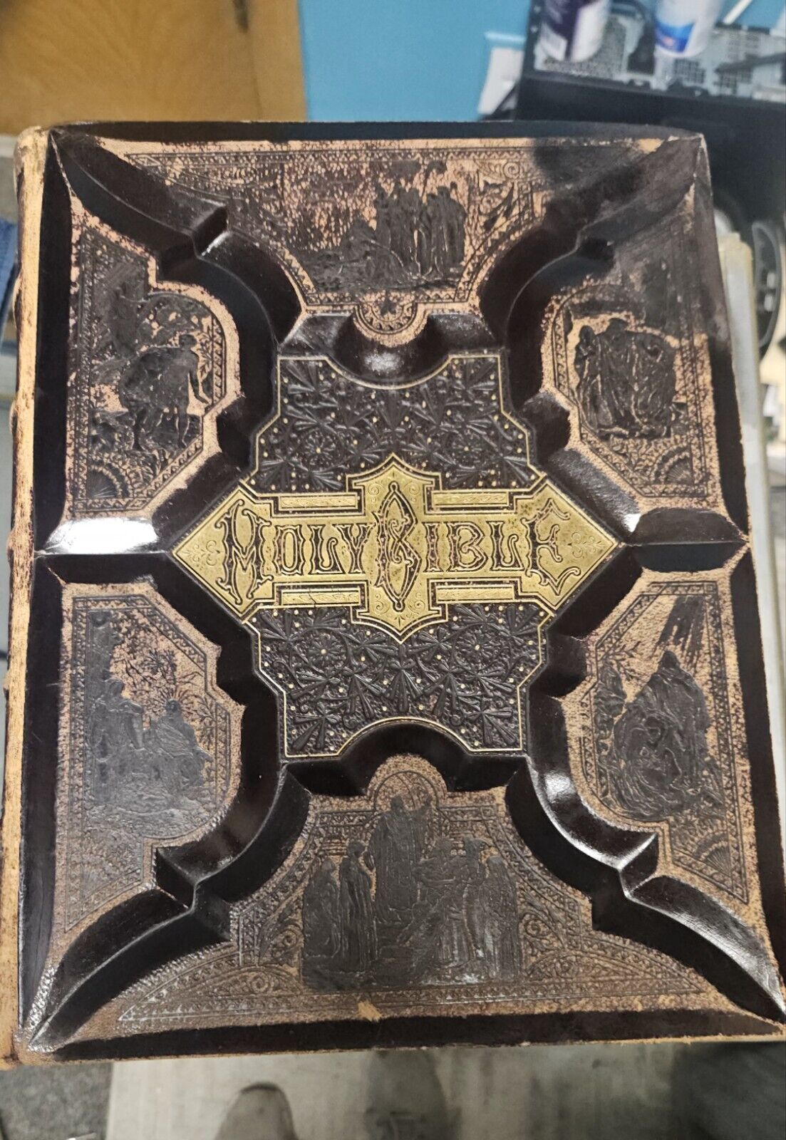 1887 Vintage , rare Family Holy Bible