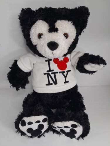Disney Bear Plush I Love New York I NYC Pre Duffy White Black Rare Retired New