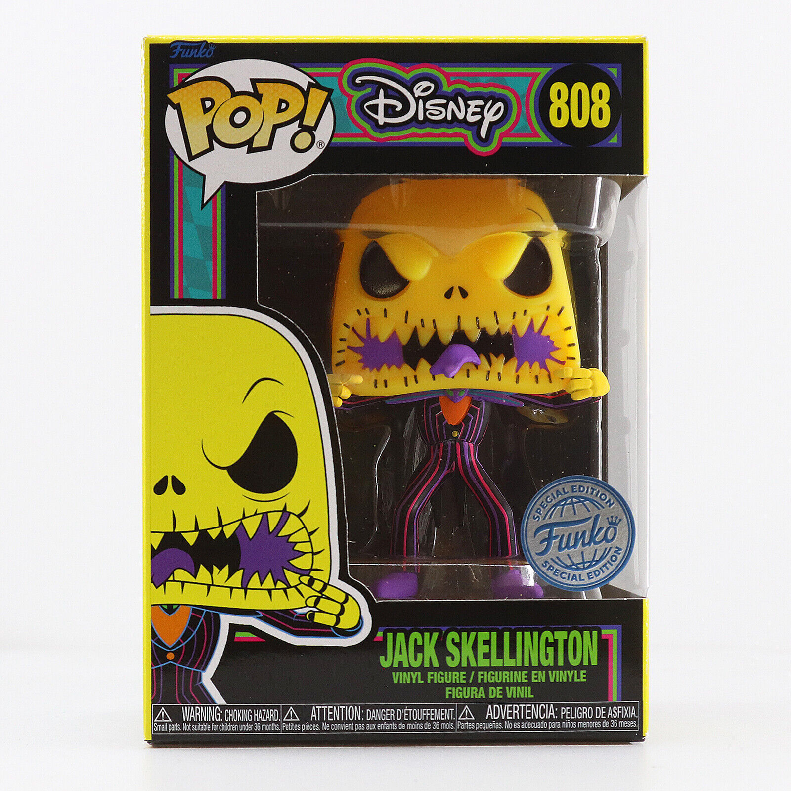 IN HAND Funko POP Disney - Angry Face Jack Skellington (Black Light) Exclusive