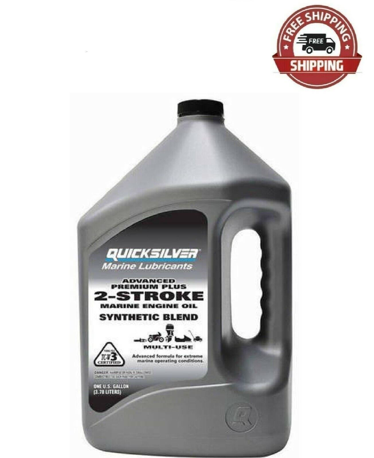 Quicksilver Premium plus 2-Stroke Synthetic Blend Marine Oil - 1 Gallon, New