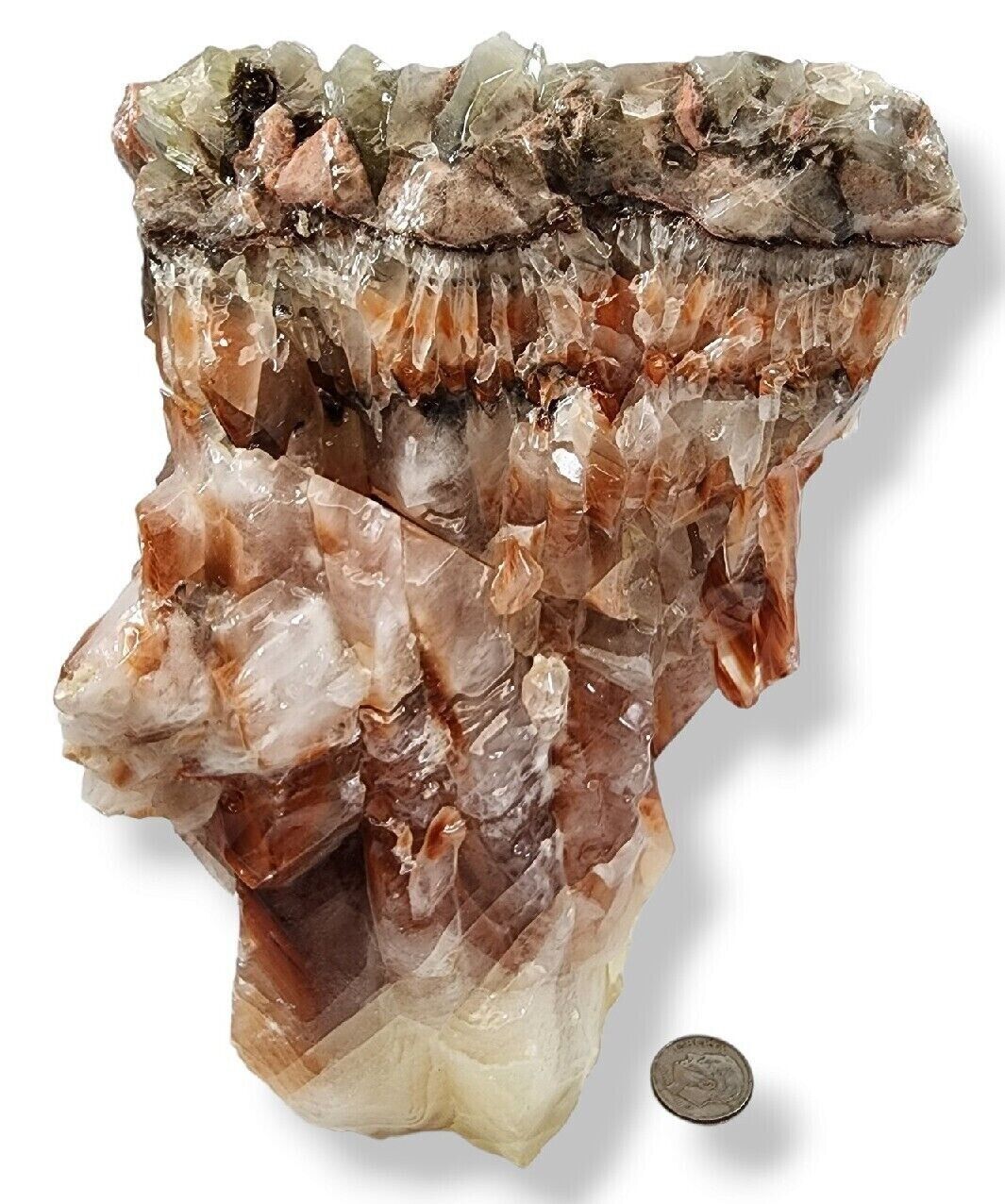 5.6 LB Natural Tri-Color Calcite Crystal - Mexico