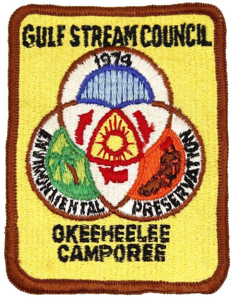 Vintage 1974 Okeeheelee Camporee Gulf Stream Council Patch Florida FL