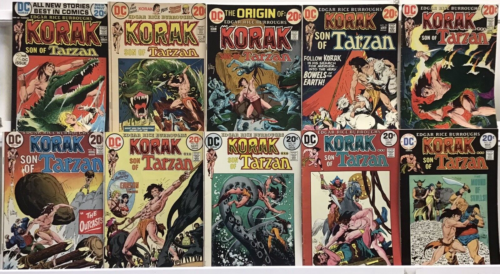 DC Comics - Vintage Kodak Son Of Tarzan - Run Lot 47-56 