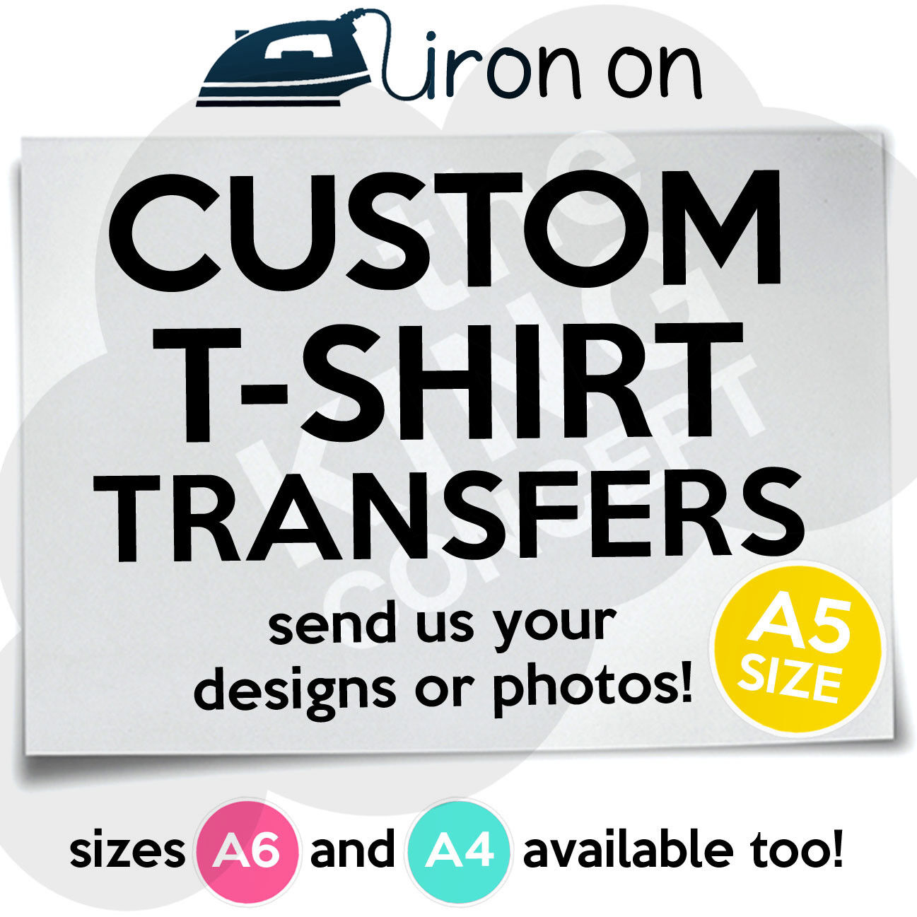 Custom Iron On T-Shirt Transfer A5 Your Image Photo Design Personalised Hen Stag
