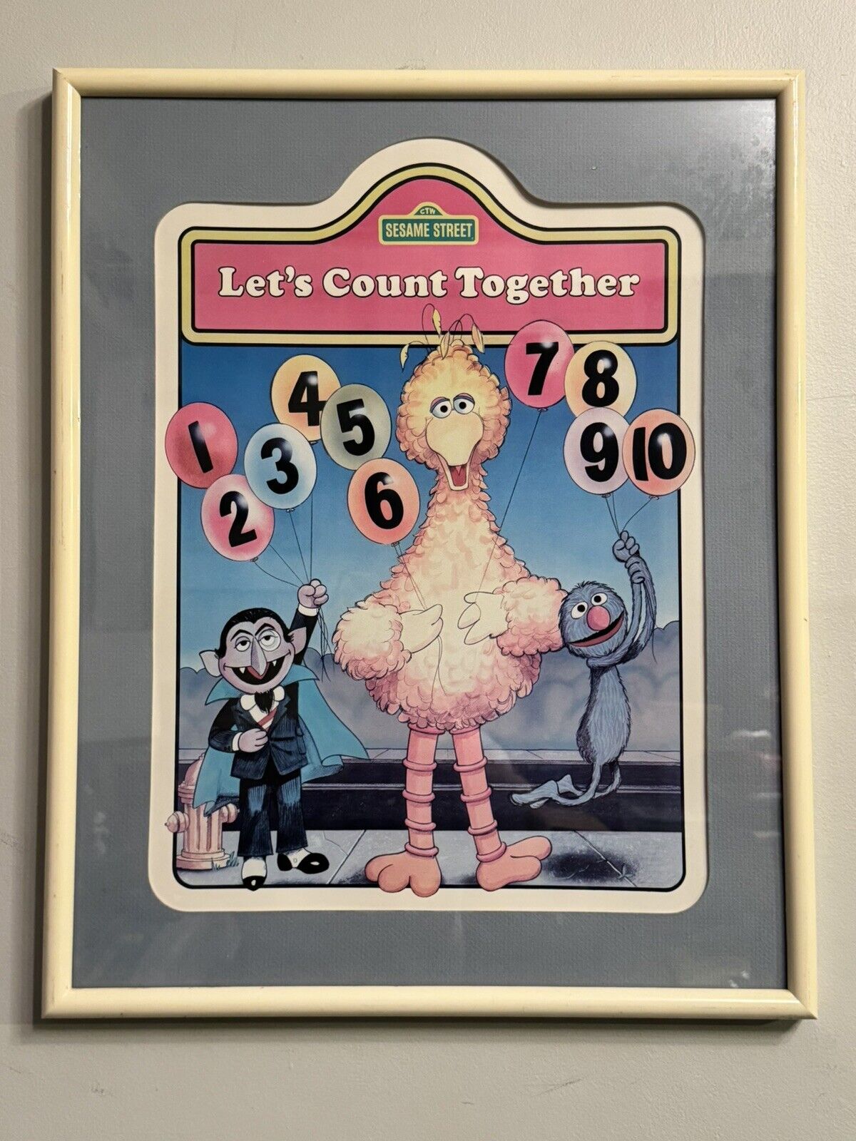 Sesame Street Lets Count Together Wall Hanging Big Bird Wall Hanging 20 X 16