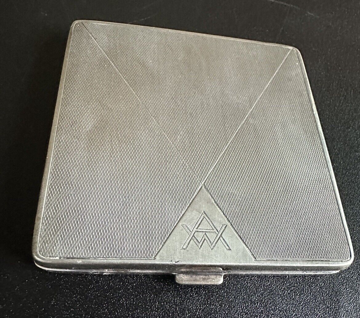Antique AW  FB 835 Sterling Silver Powder Compact