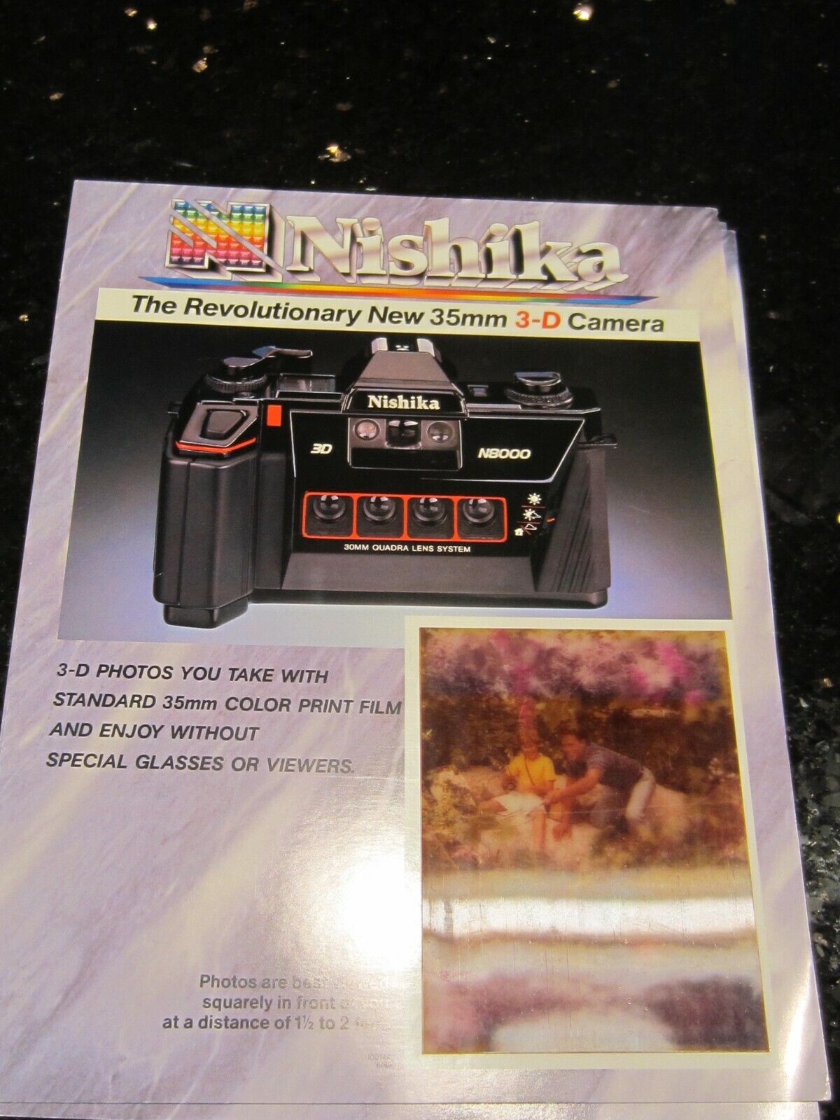 Nishika N8000 Camera Brochure original 3D Photo 