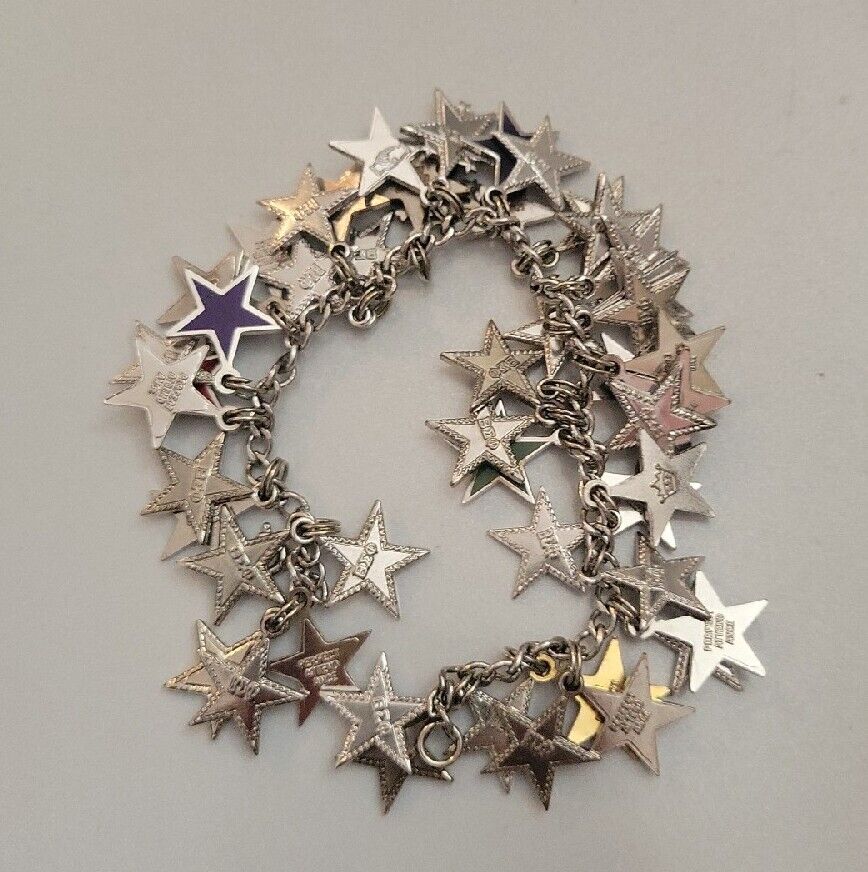 Vintage Beta Sigma Star Bracelet 49 Stars 78\' Oldest Year
