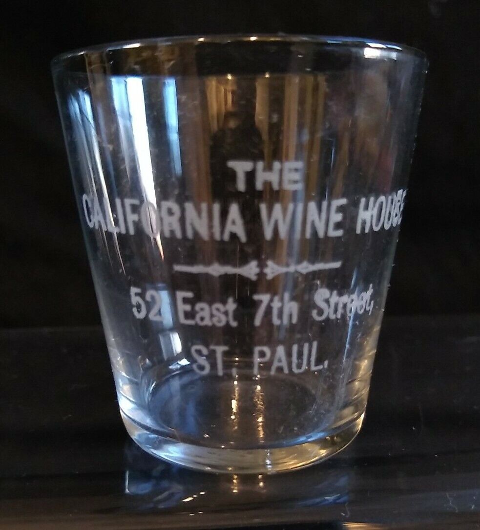 PRE PRO shot glass St. Paul Minnesota California Wine House 52 East 7th St.  