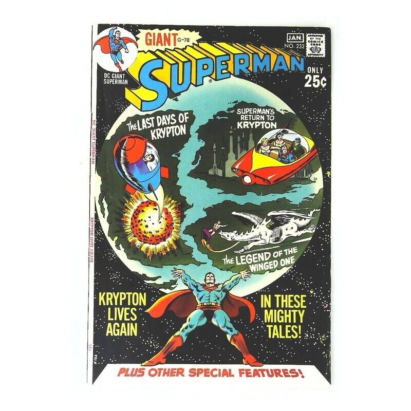 Superman (1939 series) #232 in Fine condition. DC comics [k,