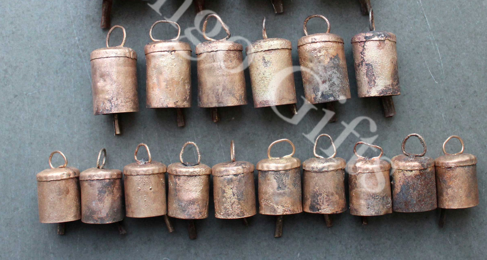 Rustic Iron Vintage Tin Metal Bells Handmade Decorative X Mas Wholesale 70 Pcs