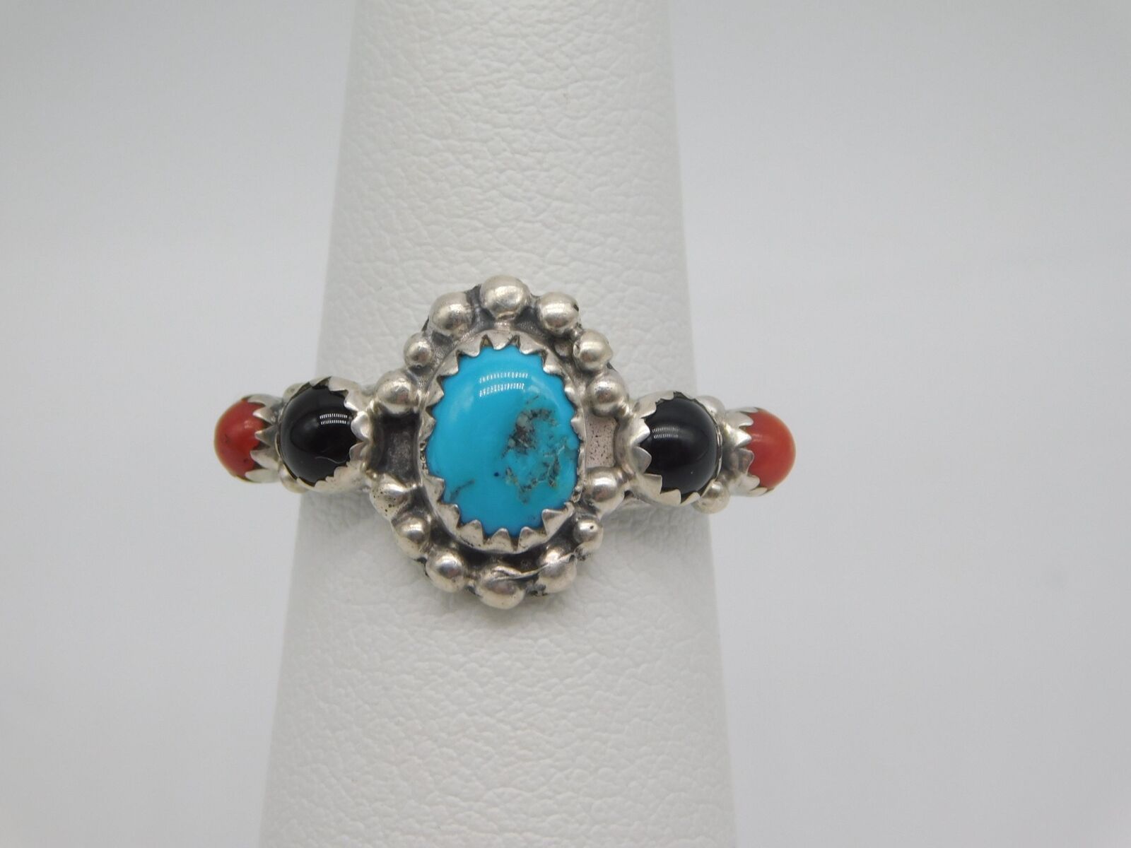 NATIVE AMERICAN NAVAJO INDIAN RICHARD BEGAY STERLING SILVER TURQUOISE STONE RING