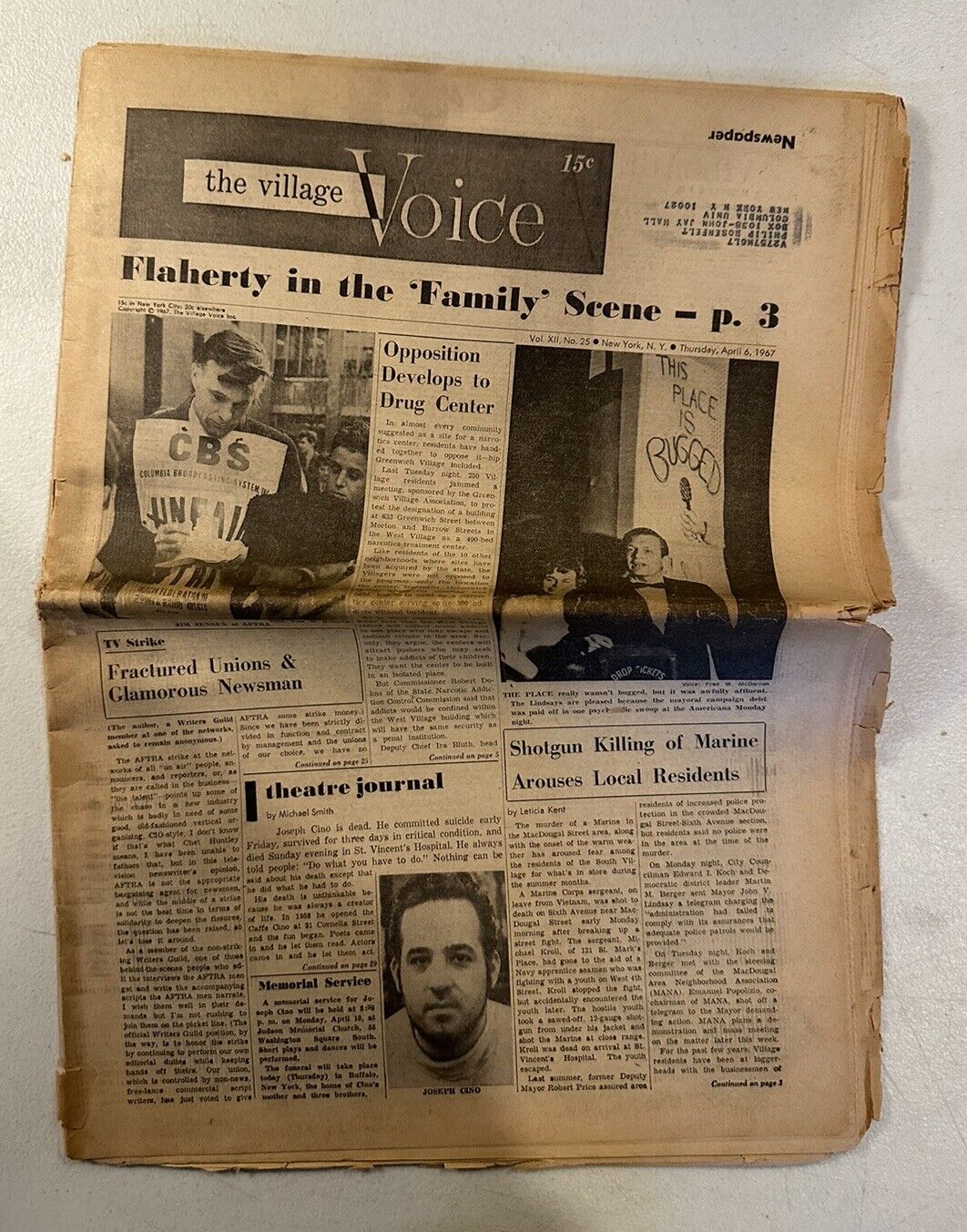 1967 April 6th The Village Voice Newspaper (B39)