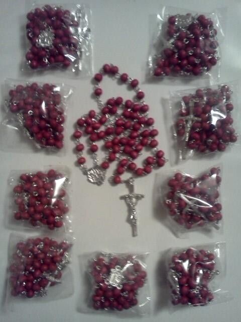 Ten (10) Rosewood Rosaries