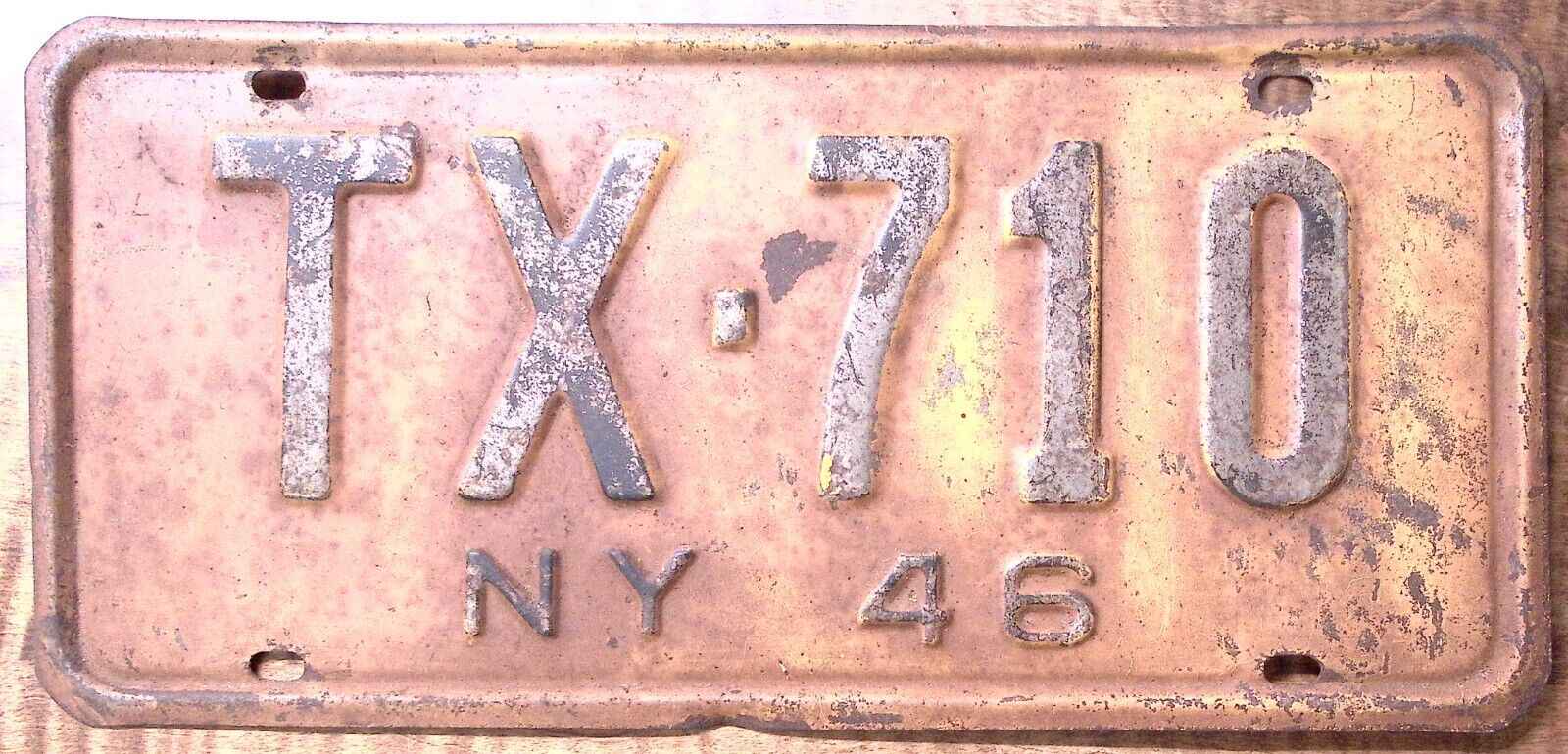 1946 VINTAGE NEW YORK AUTO LICENSE PLATE CAR TAG RUSTIC MAN CAVE DECOR Z5084