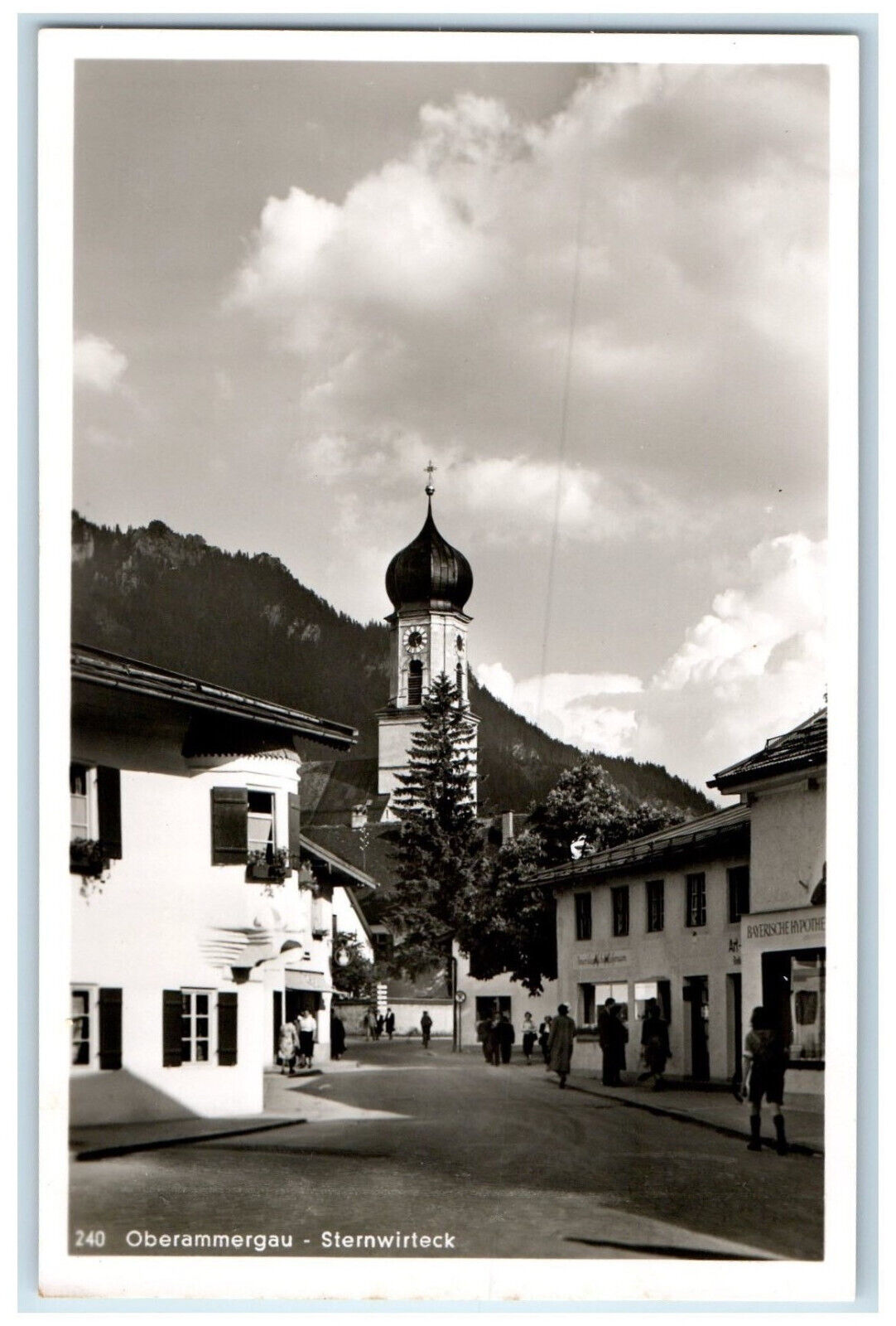 c1940's Oberammergau-Sternwirteck Germany Vintage RPPC Photo Postcard