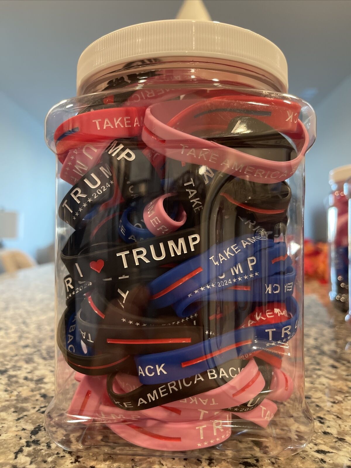 100 Mix Pack Donald Trump 2024 Bracelet Trump Wristband President America USA