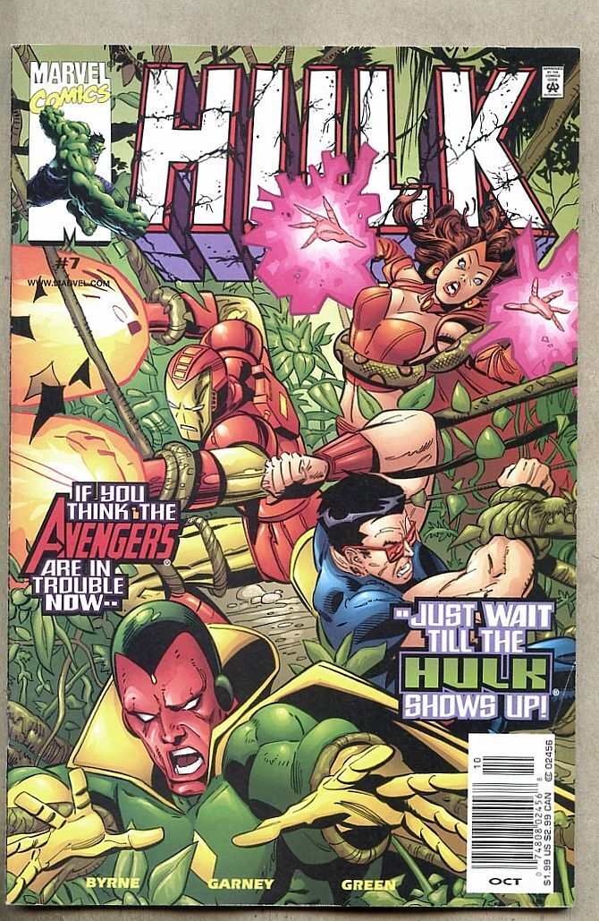 Hulk #7-1999 vf+ 8.5 Ron Garney John Byrne Avengers Newsstand Variant