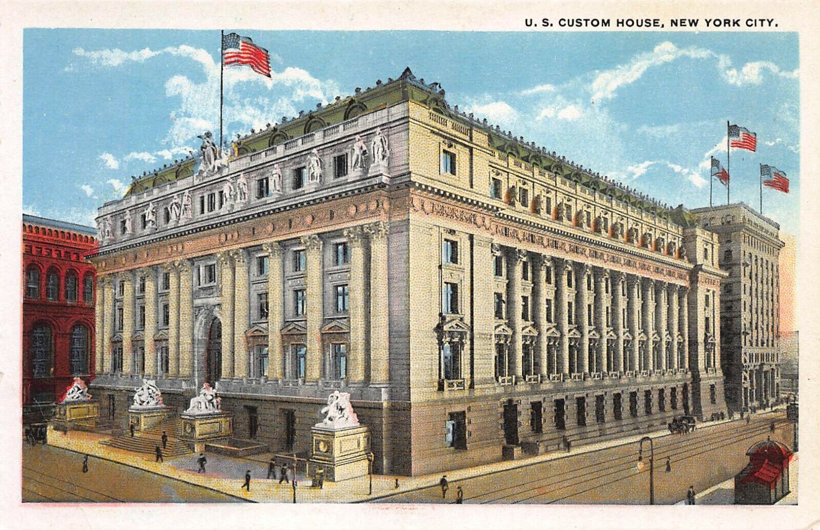 U.S. Custom House, Manhattan, N.Y.C., Early Postcard, Unused 