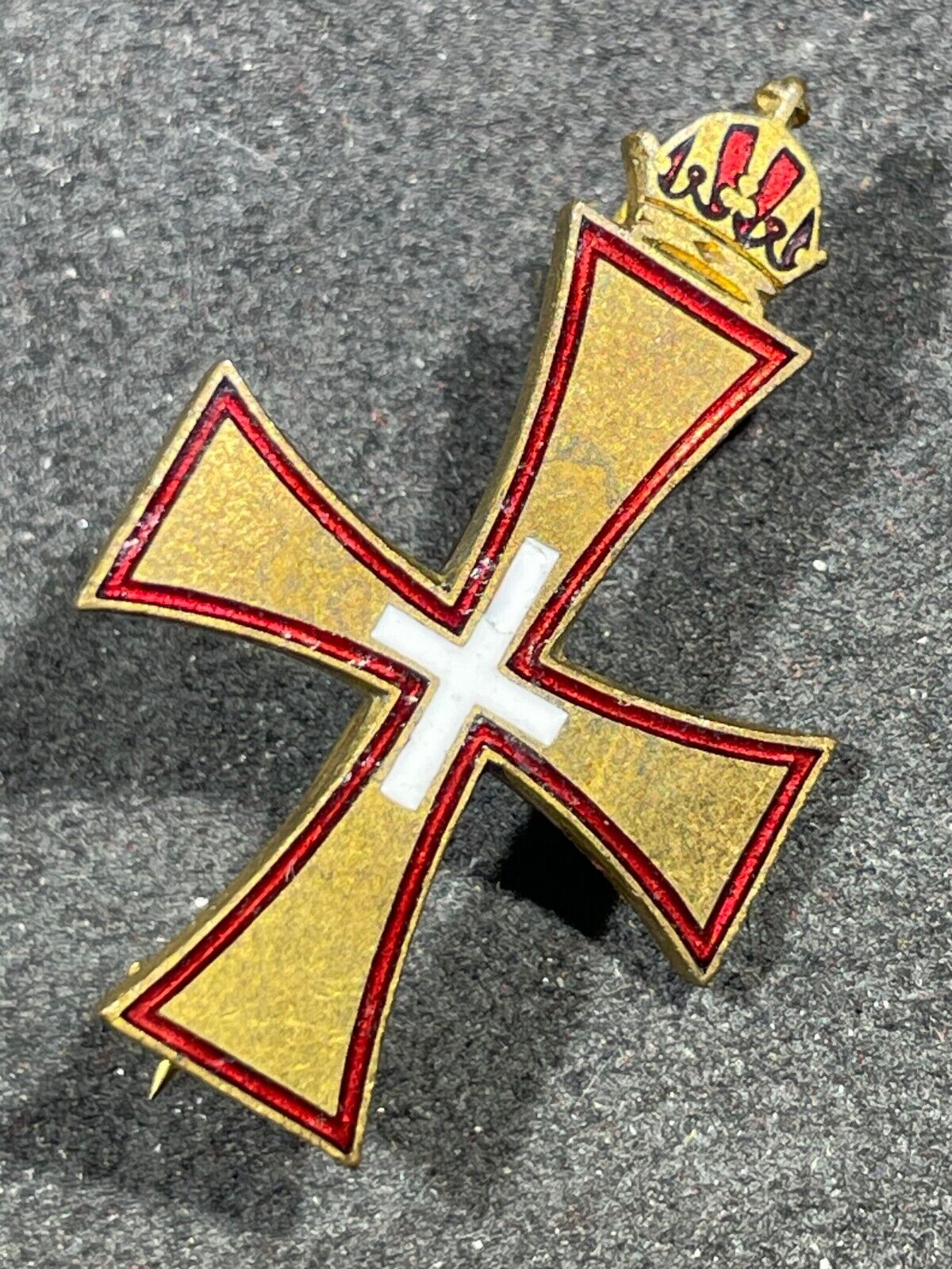 WW1 WWI Imperial Austrian Military Army Kuk 1915 Danzig Cross Unit Cap Badge