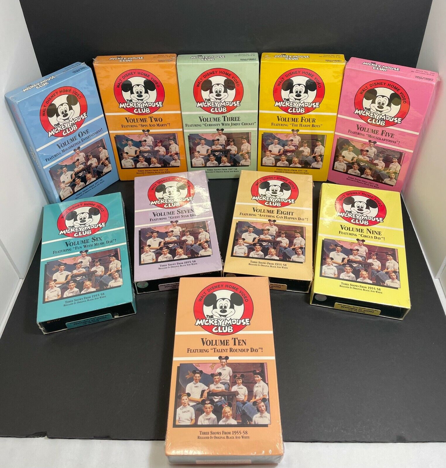 Walt Disney Mickey Mouse Club Vol Volume 1-10 VHS Tapes All sealed Complete Set