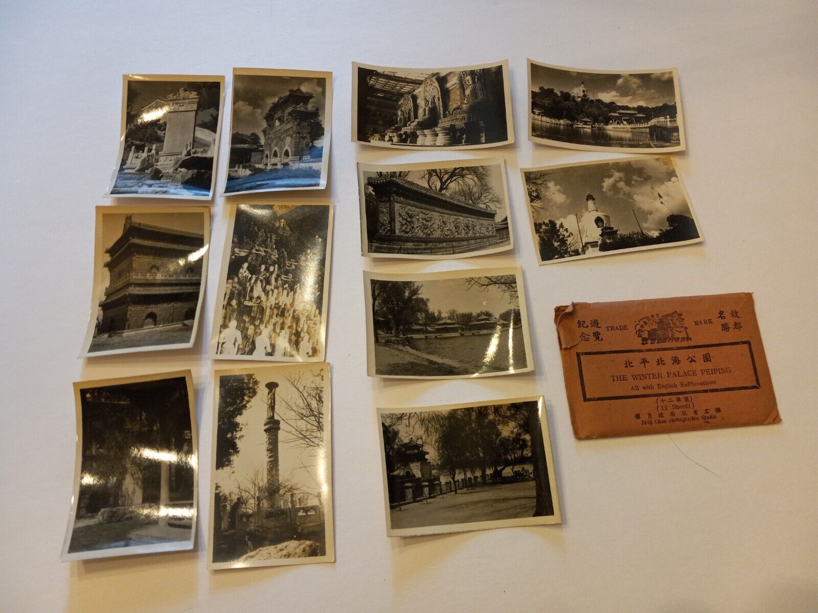 1930's Peiping China Souvenir B/W Winter Palace Photographs
