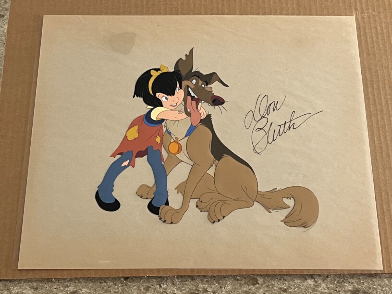 All Dogs Go To Heaven Publicity Cel - Autographed