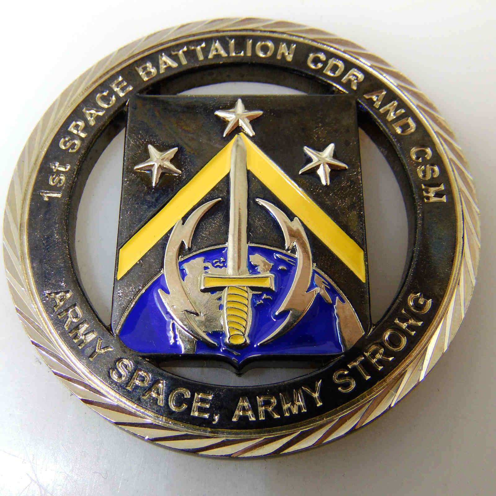 1ST SPACE BATTALION CDR AND CSM CHALLENGE COIN
