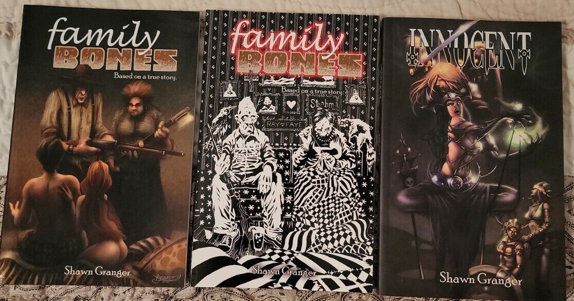 SALE 3 SIGNED True Crime Family Bones 1 & 2 Innocent Graphic Novels Comic Books