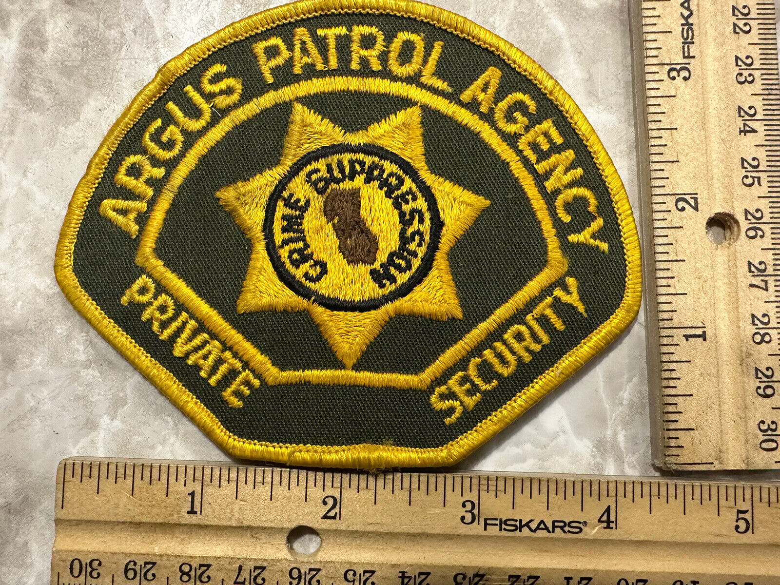 Argus Patrol Agency Private Security Patch Rare Vintage