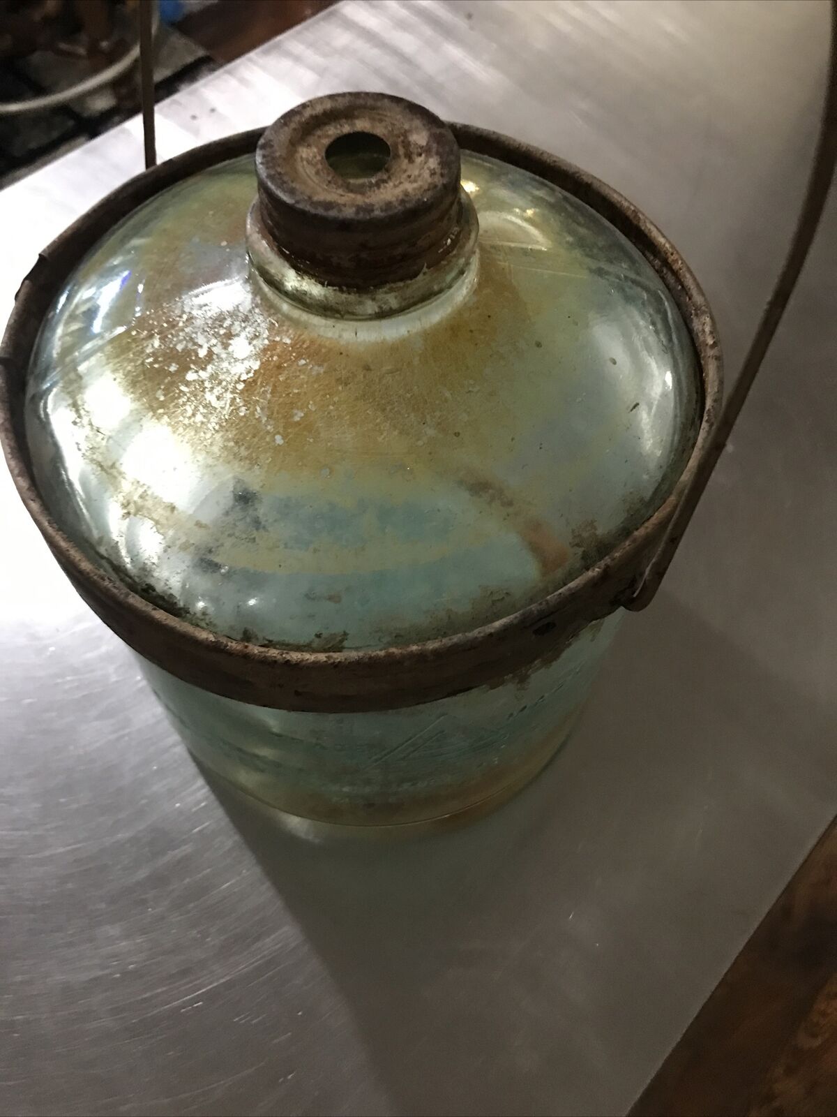Vintage Perfection Stove Company Glass Kerosene Bottle