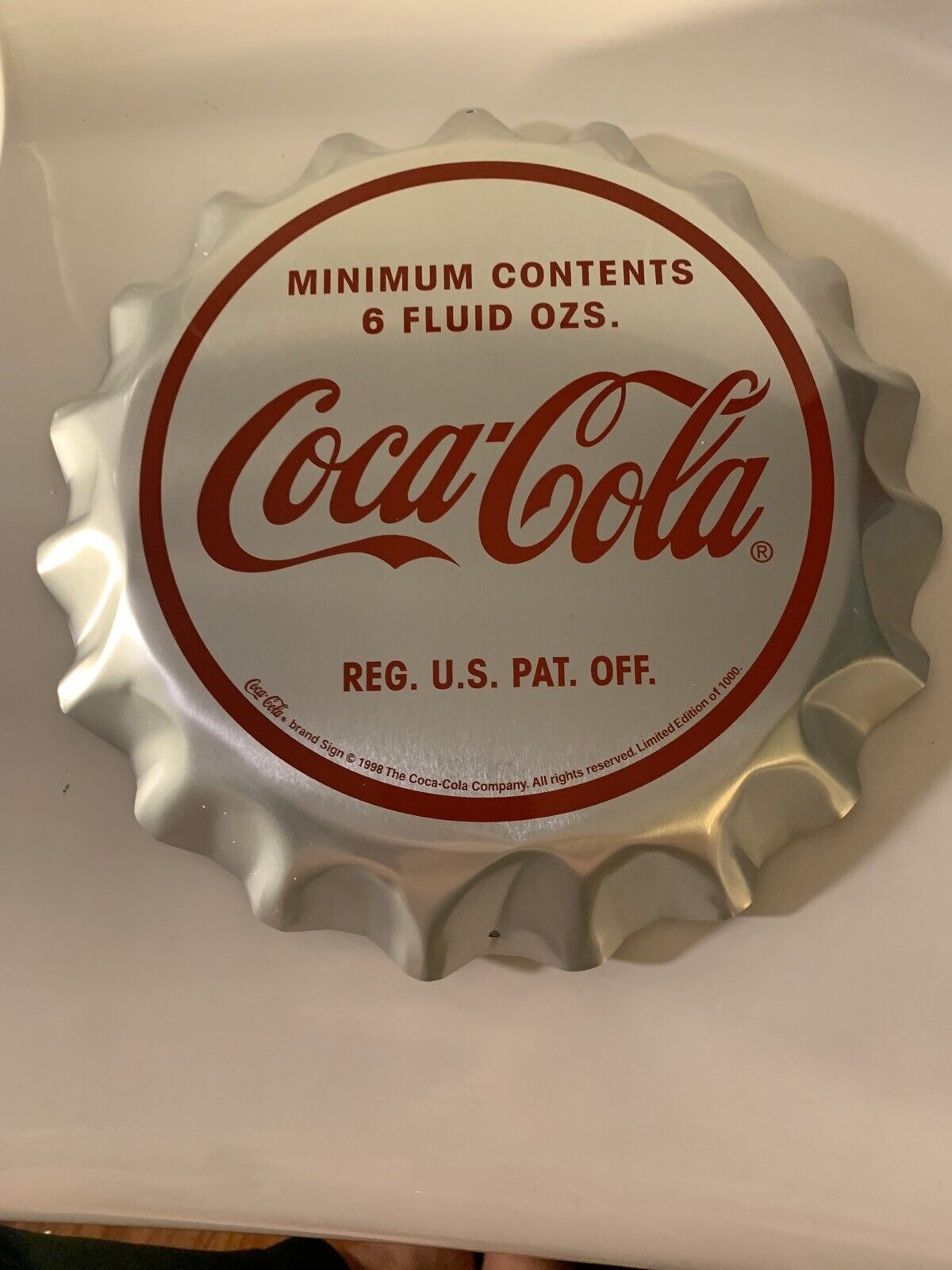 Minimum Continents Coca-cola Come Bottle Cap Sign 1000 Made Limited Addition C