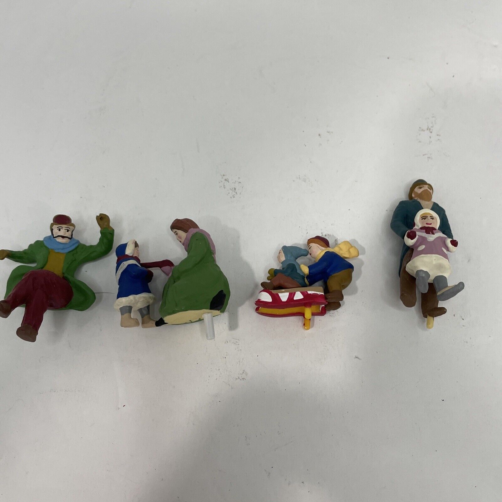 Mr Christmas Holiday Skaters Lot of 4 Replacement Non-SKATING Figures