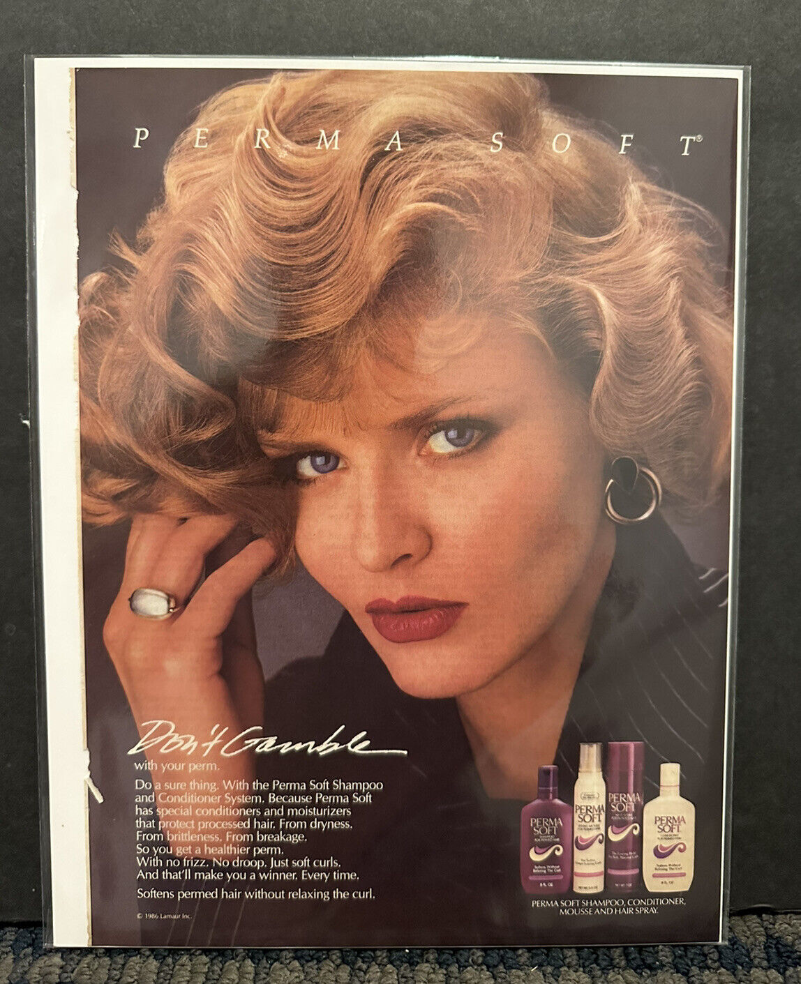 1986 Perma Soft Print Ad (A1)
