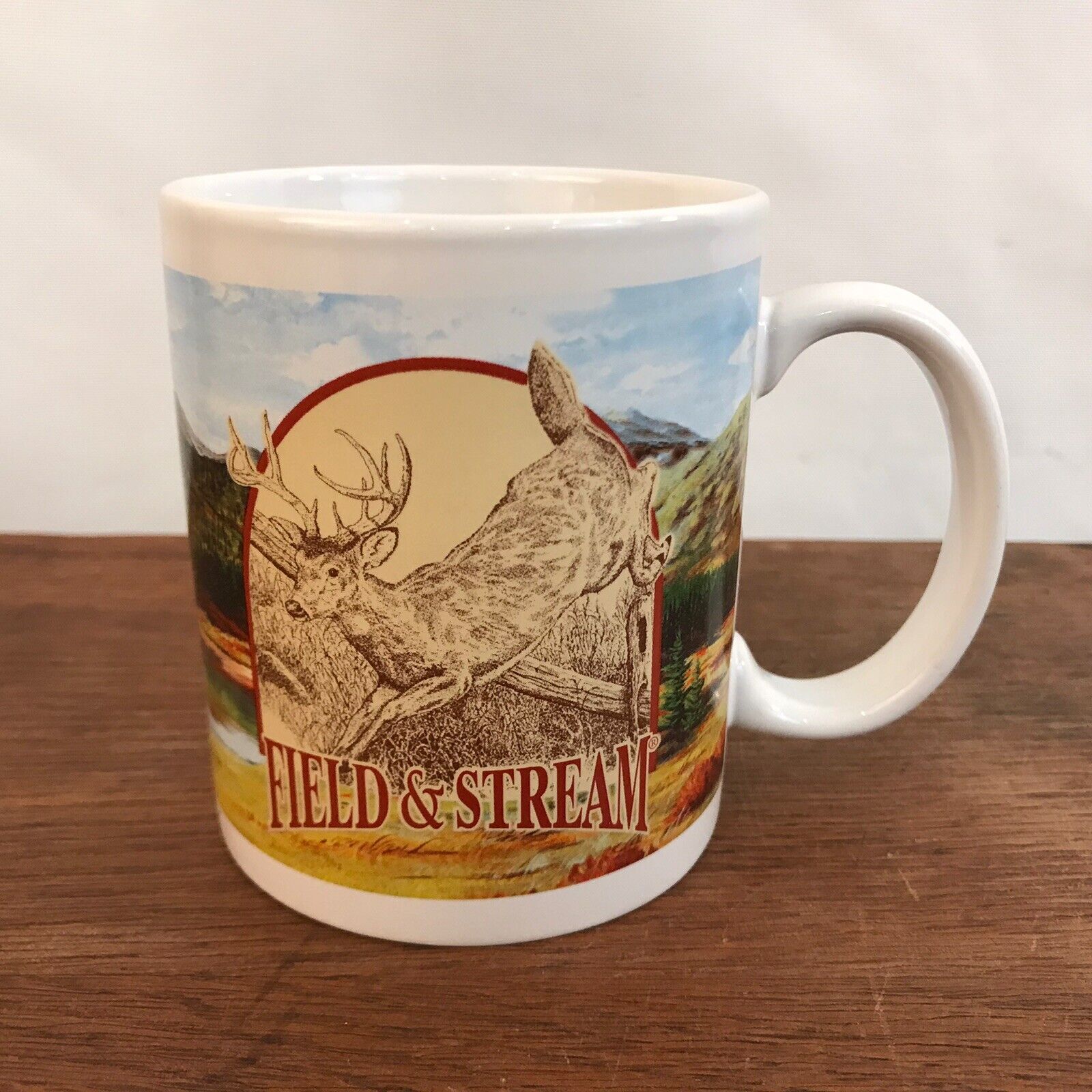 Field and Stream Deer & Bass Souvenir Coffee Cup Mug (HD8)