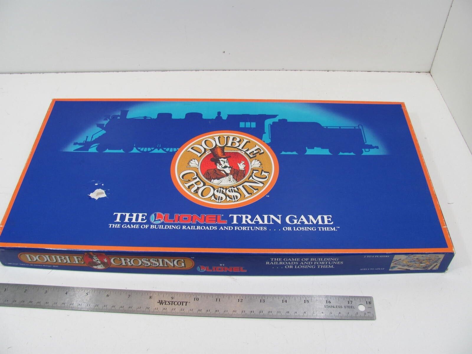Vintage Double Crossing- The Lionel Train Game Board 1988 Complete