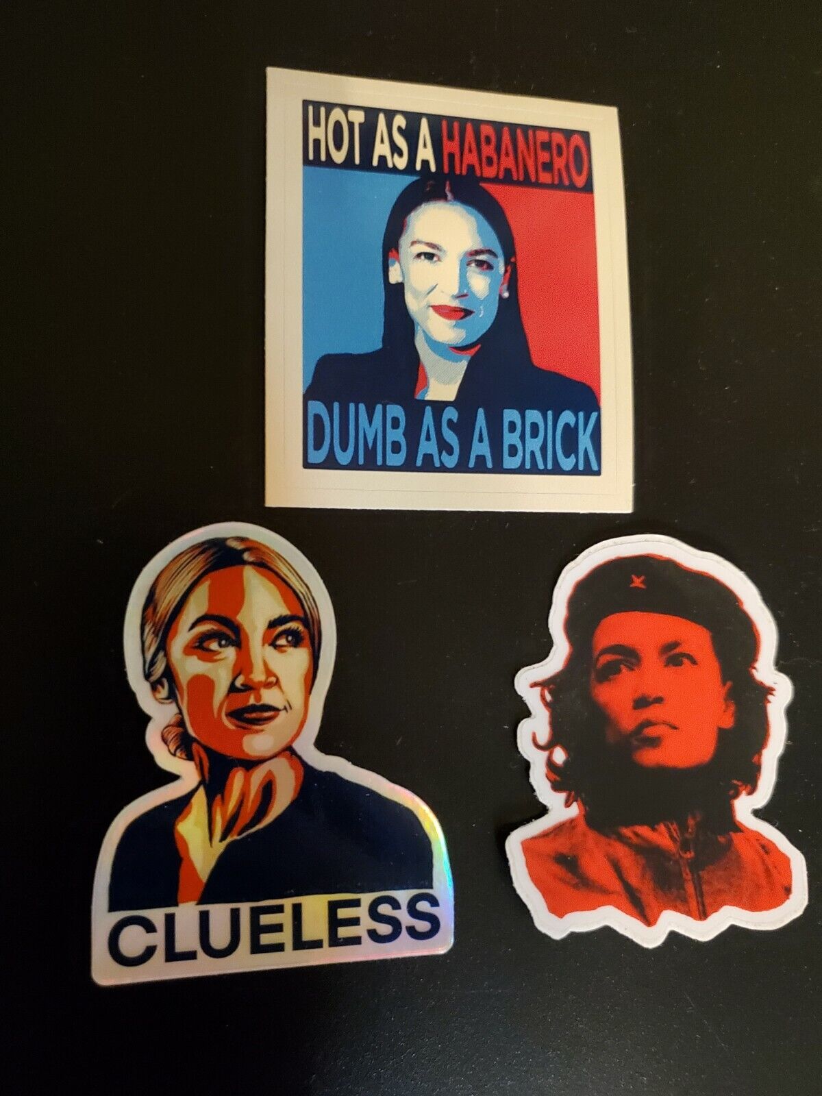Alexandria Ocasio Cortez A.O.C. AOC Funny Political Stickers Lot 3 Yay socialism